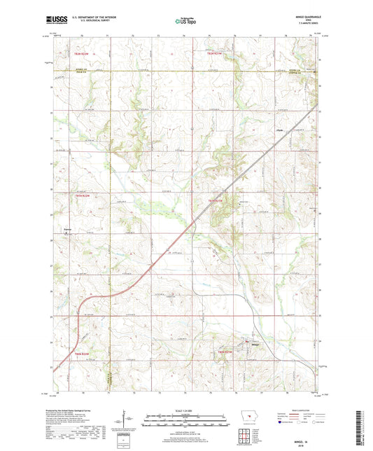 Mingo Iowa US Topo Map Image