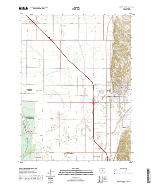 Missouri Valley Iowa US Topo Map Image
