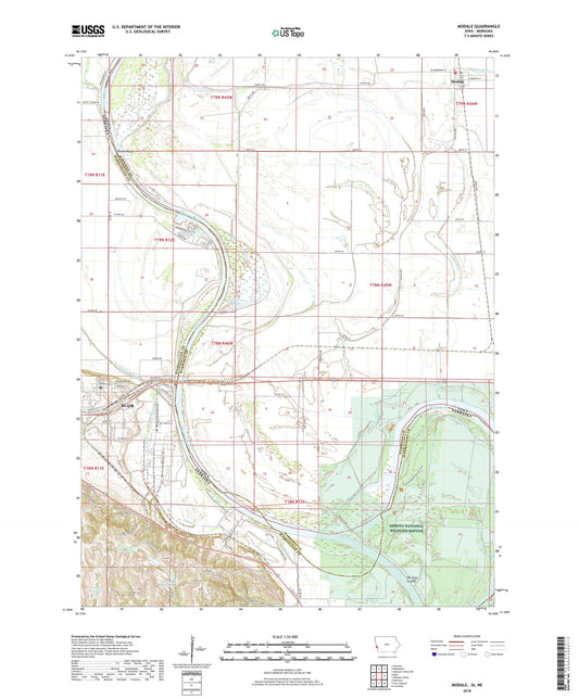 Modale Iowa US Topo Map Image
