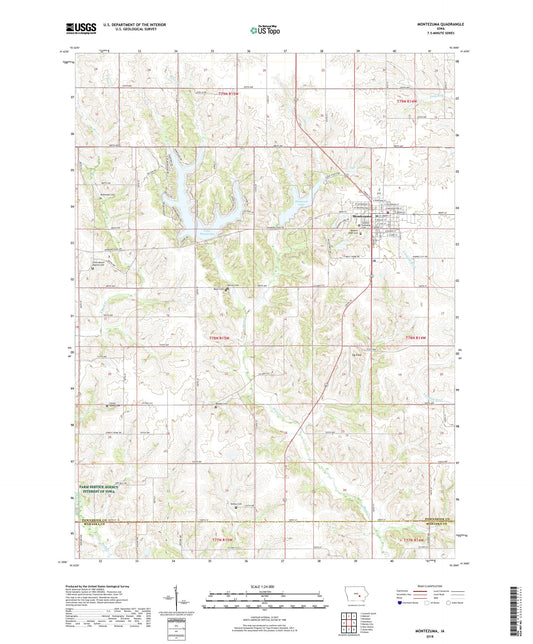Montezuma Iowa US Topo Map Image