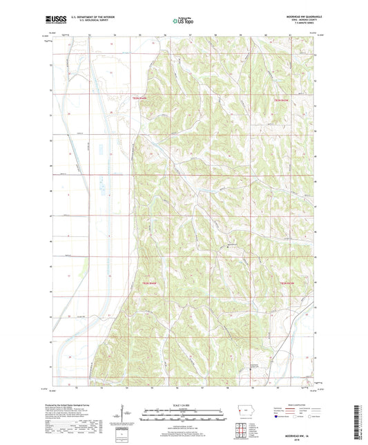 Moorhead NW Iowa US Topo Map Image