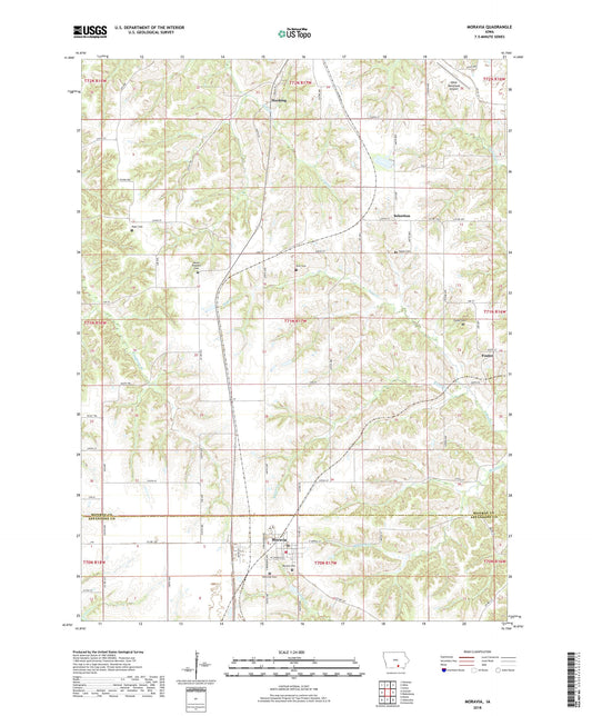Moravia Iowa US Topo Map Image