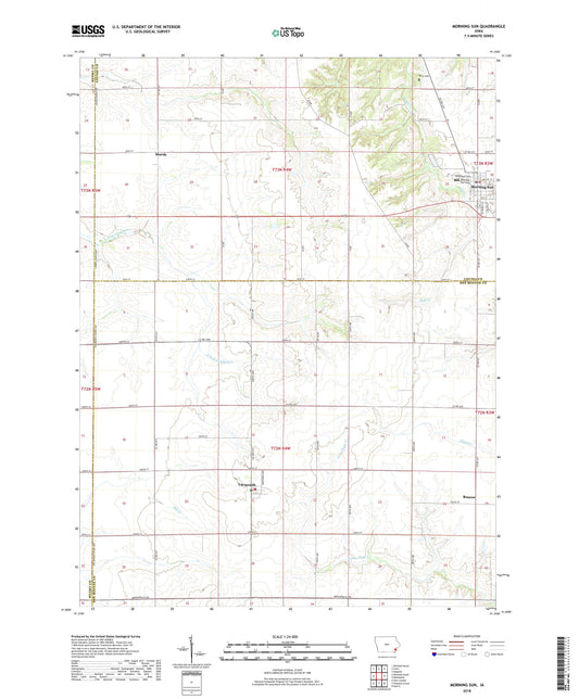 Morning Sun Iowa US Topo Map Image