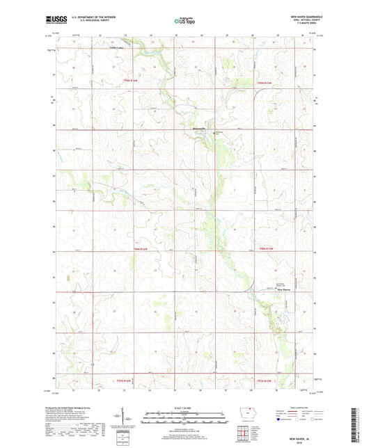 New Haven Iowa US Topo Map Image