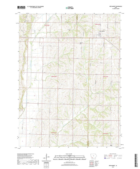 New Market Iowa US Topo Map Image