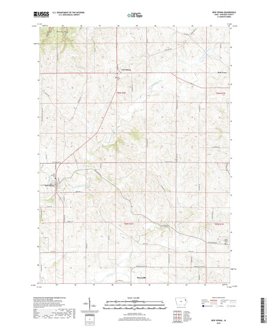New Vienna Iowa US Topo Map Image