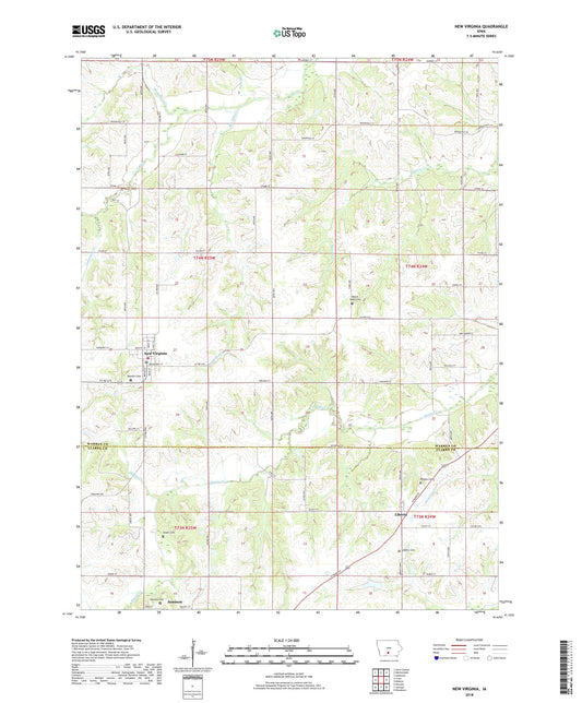 New Virginia Iowa US Topo Map Image