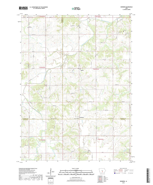 Newbern Iowa US Topo Map Image