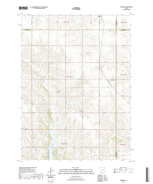 Newburg Iowa US Topo Map Image