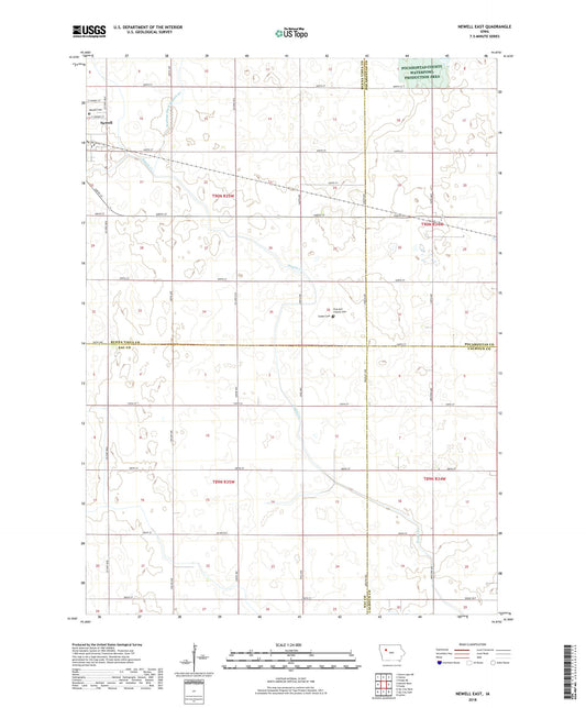 Newell East Iowa US Topo Map Image