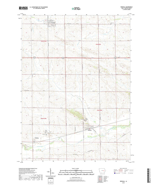 Newhall Iowa US Topo Map Image