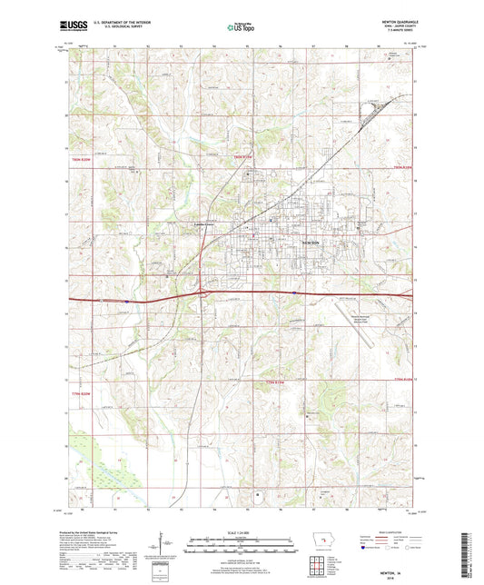 Newton Iowa US Topo Map Image