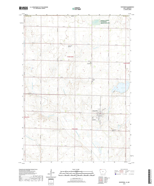 Ocheyedan Iowa US Topo Map Image