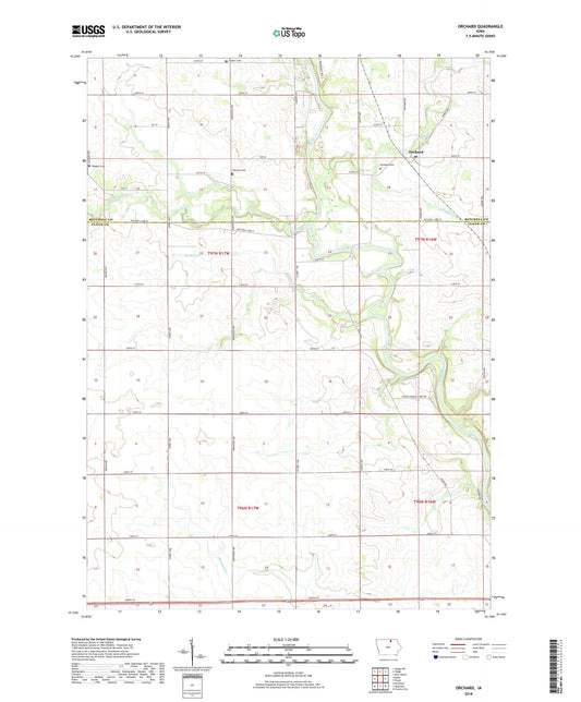 Orchard Iowa US Topo Map Image