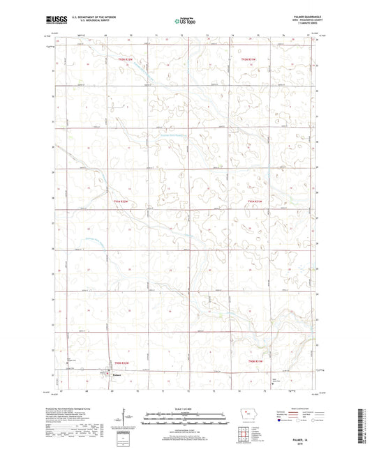 Palmer Iowa US Topo Map Image