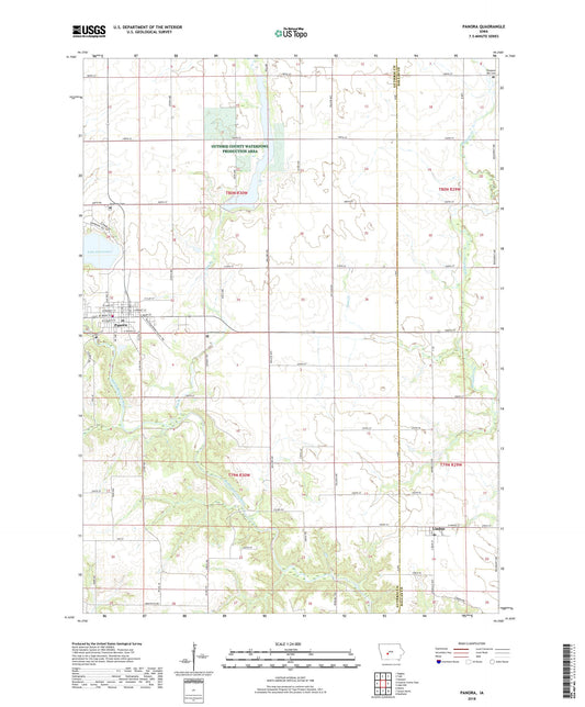 Panora Iowa US Topo Map Image