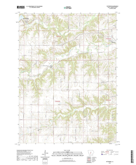 Patterson Iowa US Topo Map Image