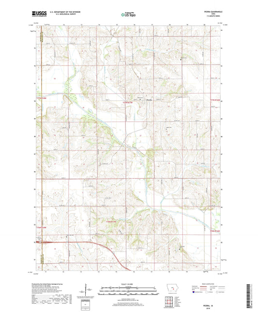 Peoria Iowa US Topo Map Image