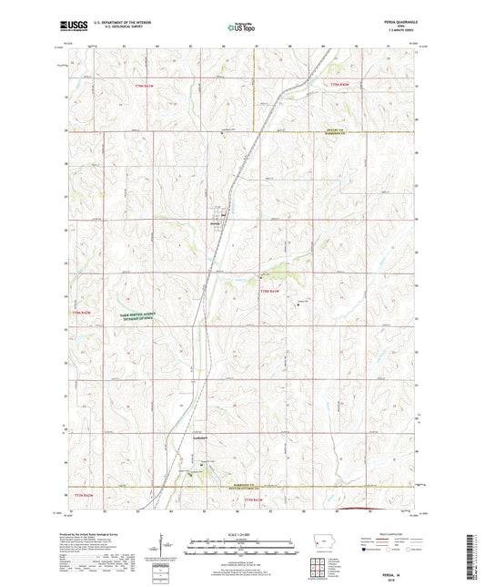 Persia Iowa US Topo Map Image