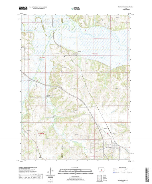Pleasantville Iowa US Topo Map Image