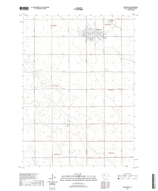 Pocahontas Iowa US Topo Map Image