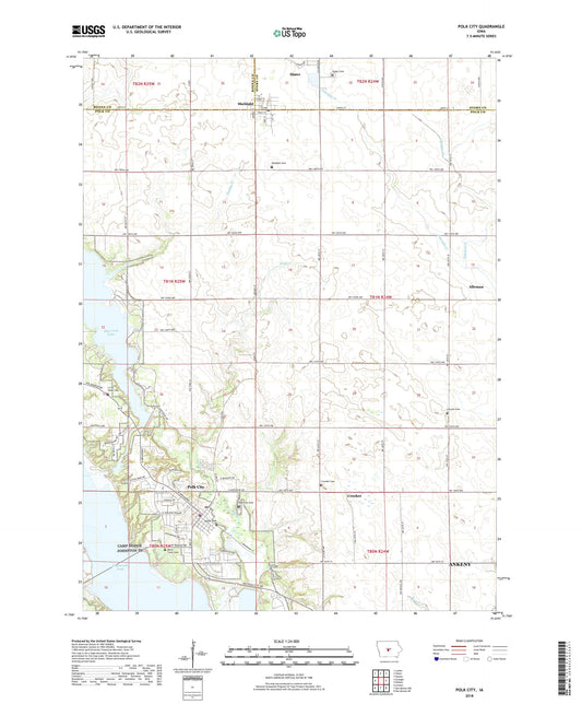 Polk City Iowa US Topo Map Image