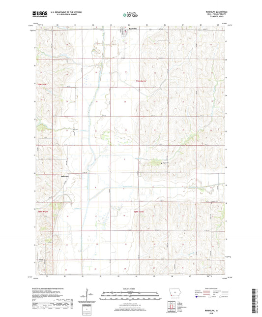 Randolph Iowa US Topo Map Image