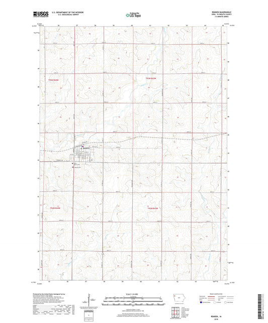 Remsen Iowa US Topo Map Image