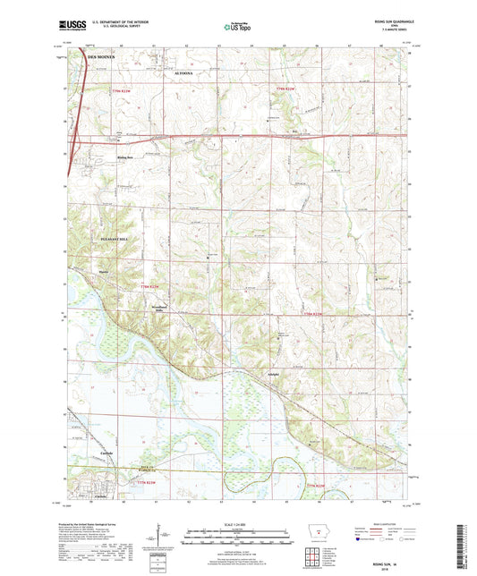 Rising Sun Iowa US Topo Map Image