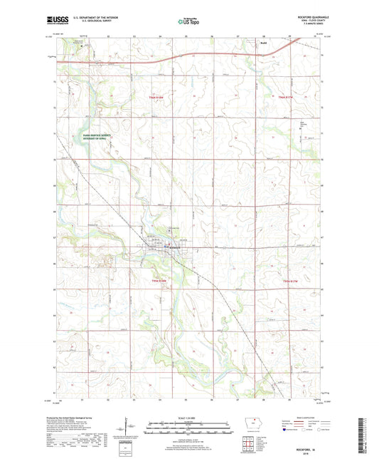 Rockford Iowa US Topo Map Image