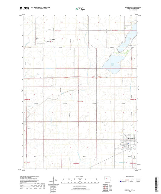 Rockwell City Iowa US Topo Map Image