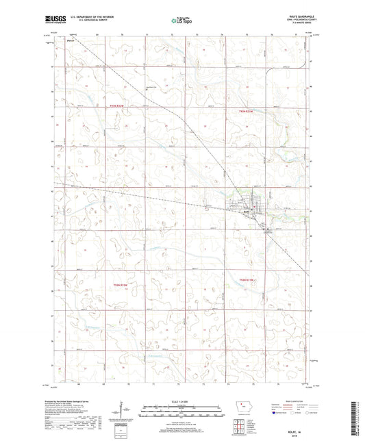 Rolfe Iowa US Topo Map Image