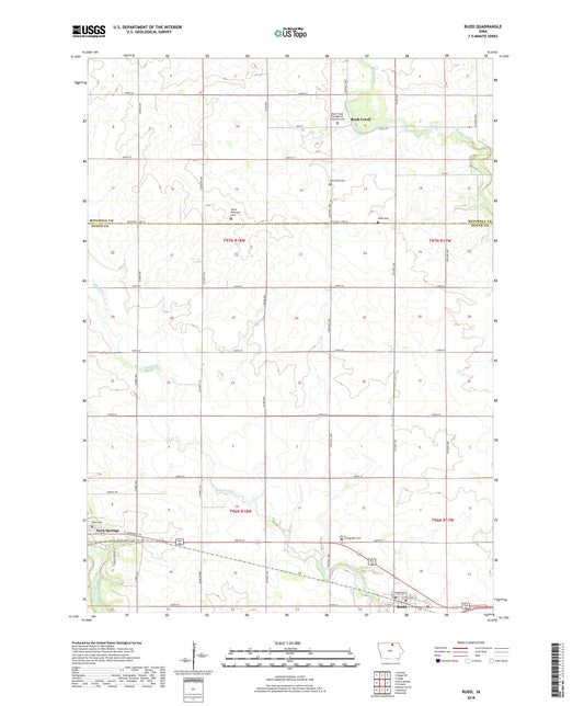 Rudd Iowa US Topo Map Image