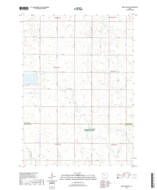 Rush Lake East Iowa US Topo Map Image