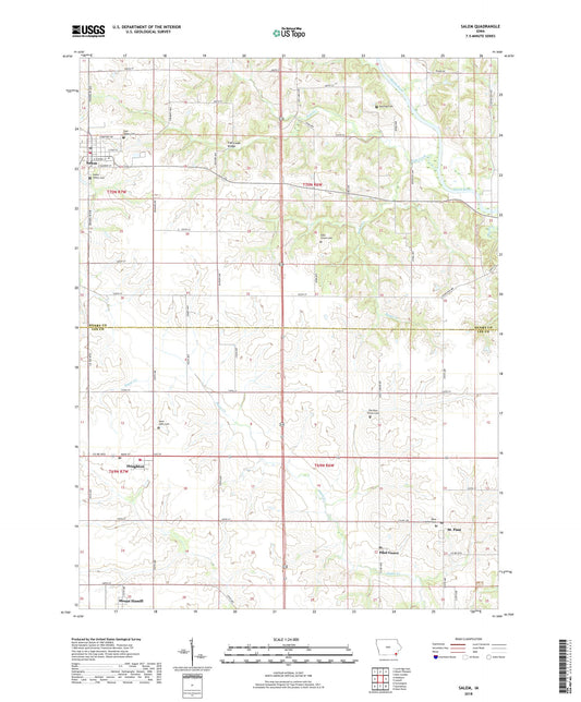 Salem Iowa US Topo Map Image