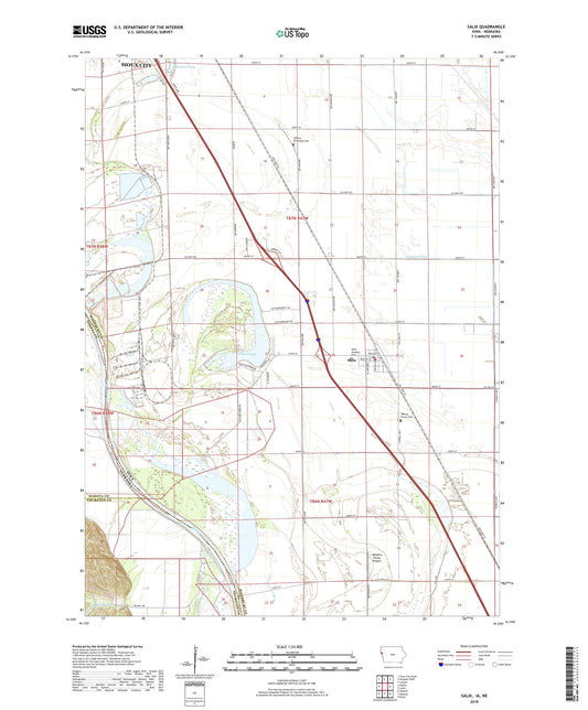 Salix Iowa US Topo Map Image