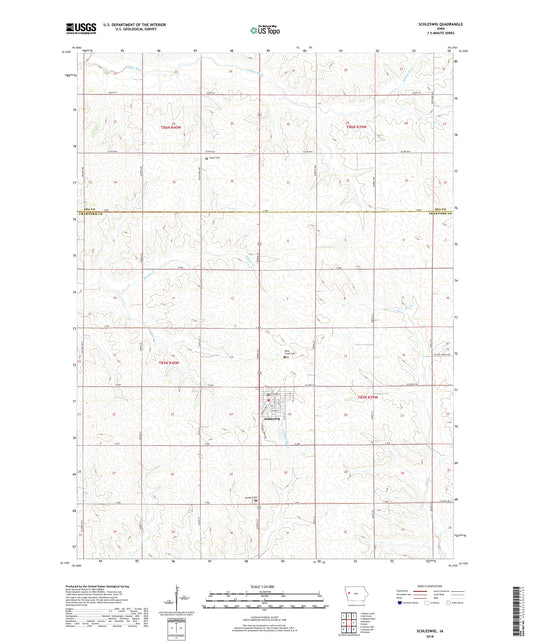 Schleswig Iowa US Topo Map Image
