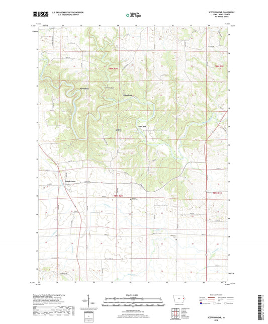 Scotch Grove Iowa US Topo Map Image