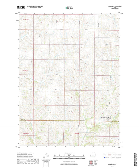 Shannon City Iowa US Topo Map Image