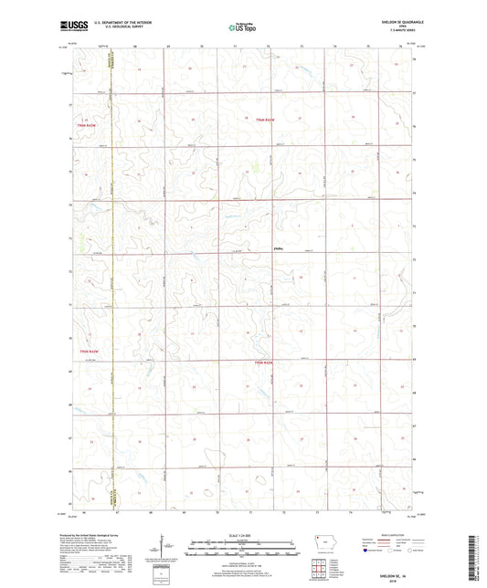 Sheldon SE Iowa US Topo Map Image