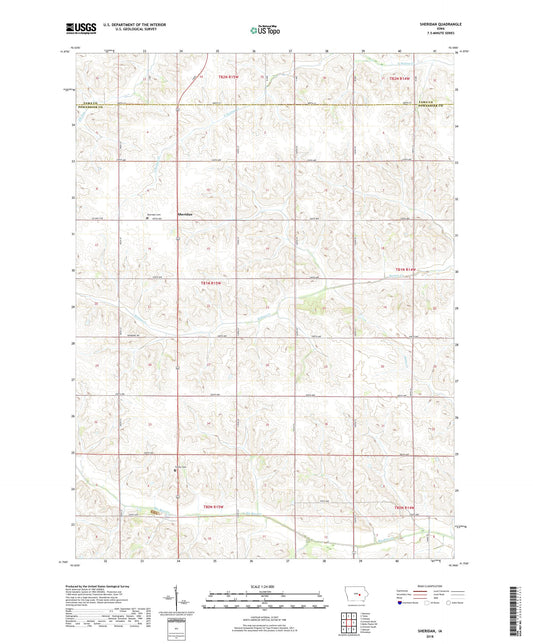 Sheridan Iowa US Topo Map Image