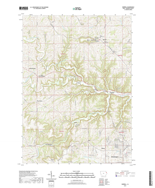 Sherrill Iowa US Topo Map Image
