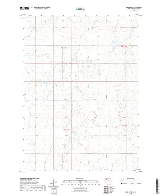 Sioux Rapids SE Iowa US Topo Map Image