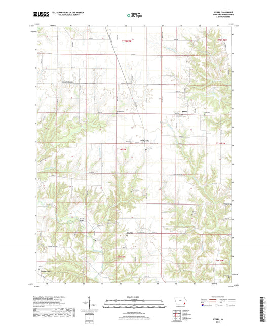 Sperry Iowa US Topo Map Image