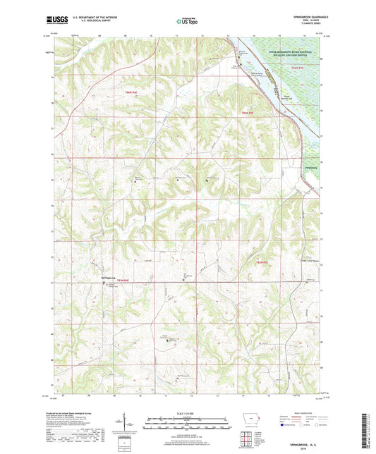 Springbrook Iowa US Topo Map Image