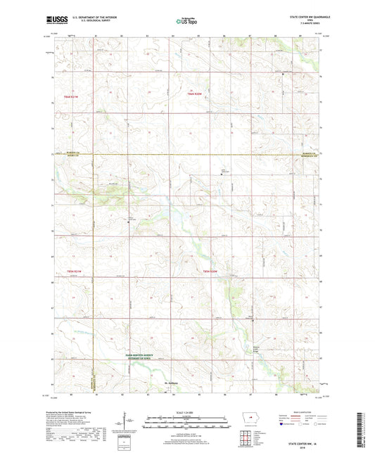 State Center NW Iowa US Topo Map Image