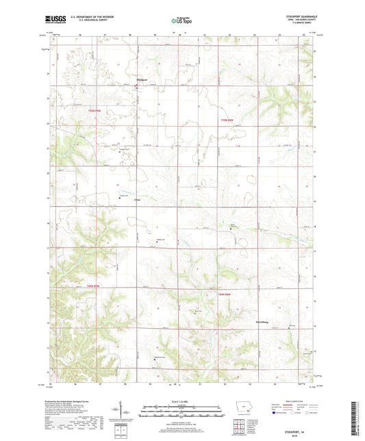 Stockport Iowa US Topo Map Image