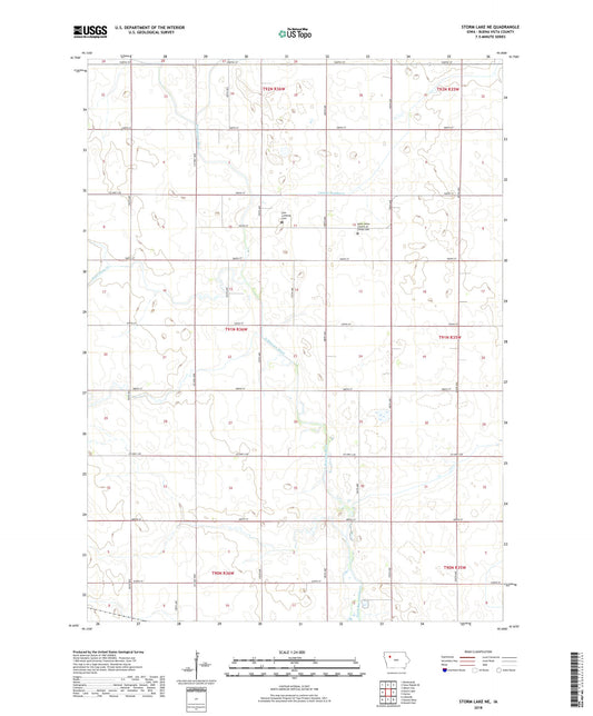 Storm Lake NE Iowa US Topo Map Image