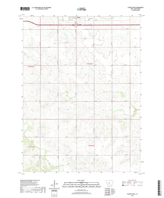 Stuart South Iowa US Topo Map Image