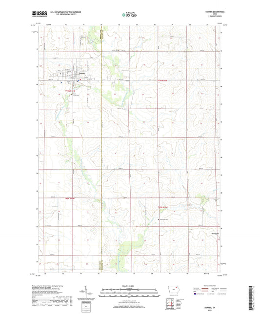 Sumner Iowa US Topo Map Image
